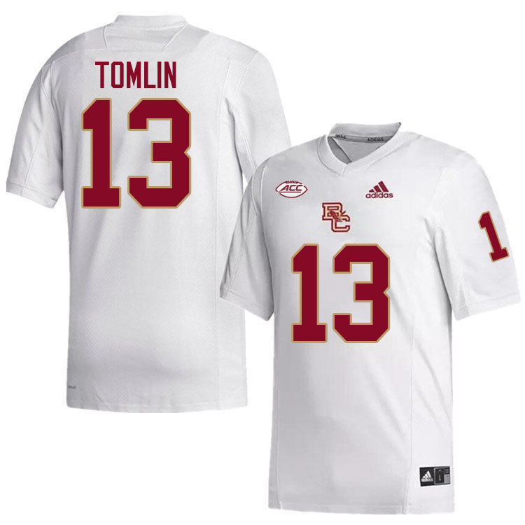 Boston College Eagles #13 Dino Tomlin College Football Jerseys Stitched-White